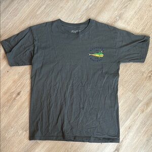 Gray Short Sleeve Tee with Graphic Design